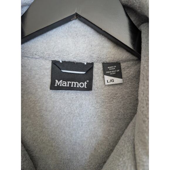 Marmot Tech Sweater Mens Large Gray Storm Heather Fleece Long Sleeve Zip Up NWT - Picture 3 of 5